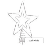 Standardowa gwiazda bożonarodzeniowa LED, 28,5 cm, do wnętrz i na zewnątrz, zimna biel