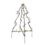 LED Christmas tree metal, 50 cm, indoor and outdoor, warm white