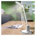 LED stolová lampa WESLEY, biela