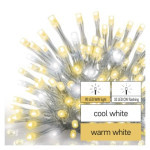 Standardowy łańcuch LED - sople, 2,5 m, zewnętrzny, biały ciepły/zimny