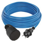 Weatherproof extension cable 10 m / 1 socket / blue / silicone / 230 V / 1.5 mm2