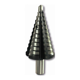 08002 ALFRA stepped drill for sheet metal max. 4mm, for holes 25-58mm