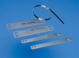 Identifikační štítek z nerezi 316,  65x10,3mm pro pásku VPST šíře 4,5mm, 50ks v balení