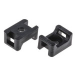 Cable saddle black for 9,0mm tape/hole 6,4mm/13,0mm (HC-2), 100pcs in pack