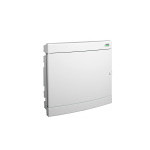 Plastic switchboard, white door, flush mounting, IP40, 2 rows, 2x18 modules
