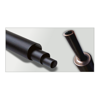 Shrink tube medium strength with adhesive, diameter 8/2mm, colour black (CFM, TLS)