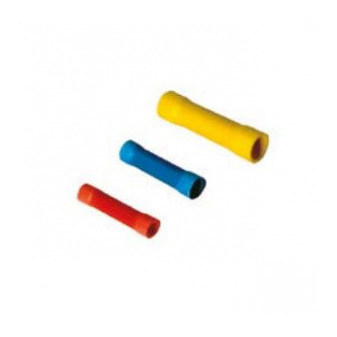 Crimp-Kupplung CU isoliert seriell, Querschnitt 25mm2, PVC-Isolierung gelb, 10 Stück in Packung