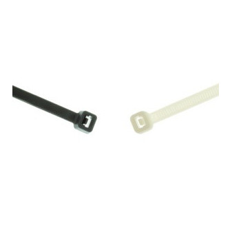 Black short-term UV-resistant tape, 22kg, 110mm bundle diameter, 4,8x430mm, 100pcs in pack