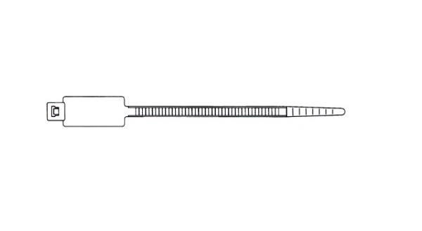 Stahovací páska jednoduchá 4,8x300mm se štítkem 13x54mm (MCV-300), 100ks v balení