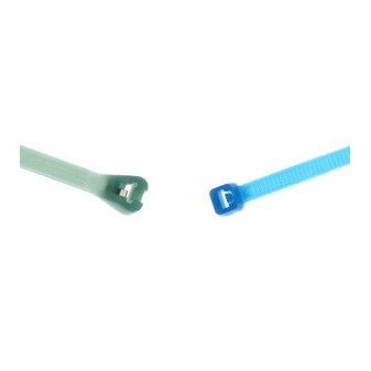 Stahovací páska termorezistentní, do 170°C dlouhodobě, modrá TEFZEL, 4,8x200mm, 100ks v balení