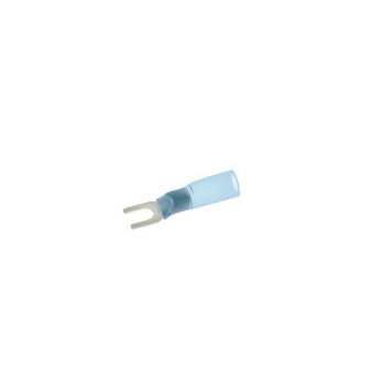 Crimpgabel Cu mit Schrumpfschlauch, Querschnitt 0,5-1,5mm2/M3,5/6,4mm, 100Stück in Packung