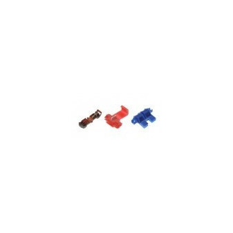Notch clamp double tapped, cross section 0,5-1,5mm2, 100pcs in pack, color red