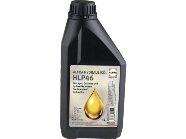 01455 ALFRA hydraulic oil type H-LP46 for hydraulic tools (1 litre)