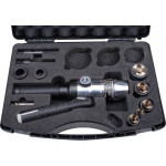 01650 ALFRA hand-held hydraulic straight cutting tool incl. case with punches Pg9 - Pg42 for stainless steel