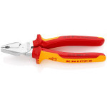 0206180 KNIPEX pliers combi. strong up to 1kV, chrome-plated, two-component handles, length 180mm