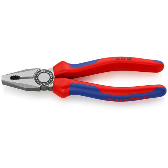 0302180 Szczypce KNIPEX combi, rękojeści dwukomponentowe, długość 180 mm