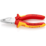 0306160 KNIPEX pliers combi. up to 1000V, chrome plated, two-component handles, length 160mm