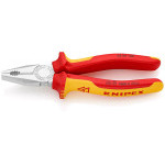 0306180 KNIPEX Kombizange bis 1000V, verchromt, Zwei-Komponenten-Griffe, Länge 180mm