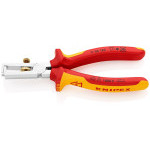 1106160 KNIPEX stripping pliers up to 1000V, chrome plated, two-component handles, length 160mm