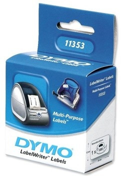 11353 DYMO multifunctional paper labels 24x12mm, white (pack of 1000 labels)