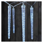 LED Christmas garland - 10x icicle, 3,6 m, indoor and outdoor, cold white