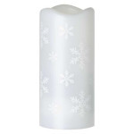 Projektor dekoracyjny LED - płatki śniegu, 3x AAA, do wnętrz, chłodna biel