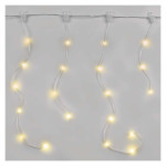LED Christmas nano chain - icicles, 2,9 m, indoor and outdoor, warm white, programs