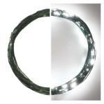 LED Christmas nano chain green, 7,5 m, indoor and outdoor, cold white, timer