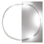 LED Christmas nano chain silver, 0,9 m, 2x AA, indoor, cold white, timer