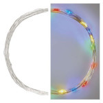 LED Christmas nano chain, 1.9 m, 2x AA, indoor, multicolor, timer