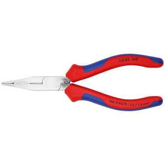 1305160 Szczypce do drutu KNIPEX chromowane, dwukomponentowe uchwyty, długość 160 mm