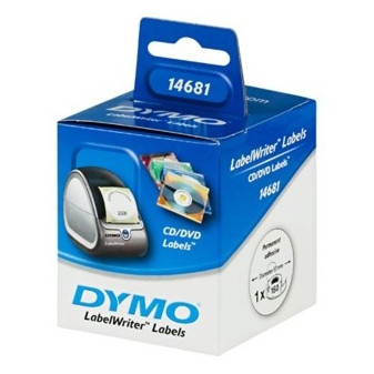 14681 Etykiety DYMO na papier CD/DVD o średnicy 57 mm, białe (opakowanie 160 etykiet)