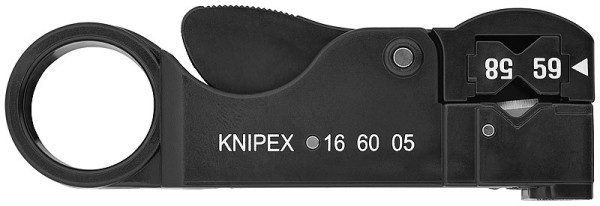 166005 Nóż do zdejmowania powłoki KNIPEX do kabli koncentrycznych RG 58, RG 59 i RG 62
