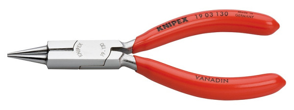 1903130 KNIPEX fine round nose pliers, chrome plated, length 130mm