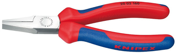 2002160 KNIPEX Zange flach, Zwei-Komponenten-Griffe, Länge 160mm