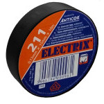 Electrical insulating tape, self-adhesive PVC, size 0,13x15mm/10m, use  10°C to  85°C, black