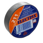 Electrical insulating tape self-adhesive PVC, size 0,13x15mm/10m, use  10°C to  85°C, grey