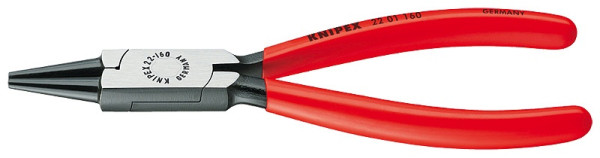 2201160 KNIPEX Zange, rund, Griffe PVC-beschichtet, Länge 160mm