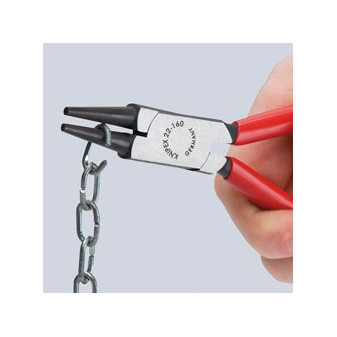 2201180 Kliešte KNIPEX, okrúhle, rukoväte potiahnuté PVC, dĺžka 180 mm
