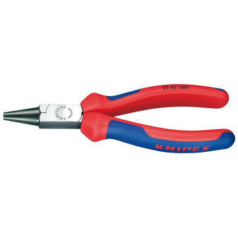 2202160 KNIPEX kliešte, okrúhle kliešte, dvojzložkové rukoväte, dĺžka 160 mm