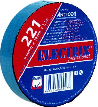 Vulkanizační PE páska 19mm x 7,5m, barva černá, -34 až +85°C, UV odolná, protažení 10%