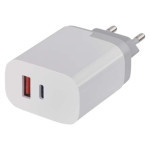 Universal USB adapter PD to mains 1.5-3.0A (30W) max.