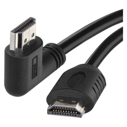 Kabel HDMI 2.0 o wysokiej prędkości Widełki A - Widełki A 90° 3 m