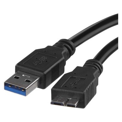 USB cable 3.0 A fork - micro B fork 1m