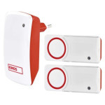 Battery-free wireless doorbell P5750.2T for socket, with 2 buttons