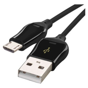 USB-A 2.0 / micro USB-B 2.0, rýchle nabíjanie, 1 m, čierna
