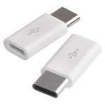 Adapter micro USB-B 2.0 / USB-C 2.0, white, 2 pcs