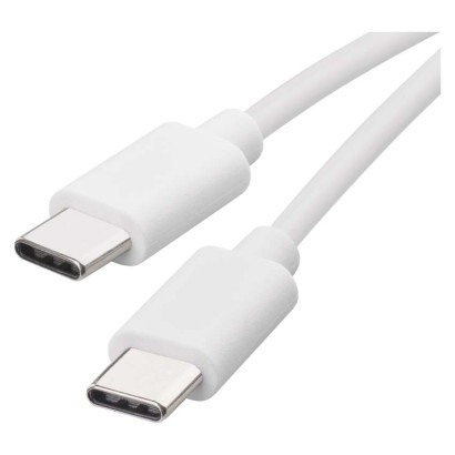 Kabel USB-C 2.0 / USB-C 2.0 do ładowania i transmisji danych, 1 m, biały