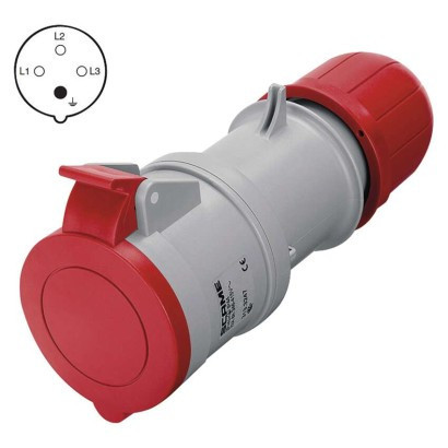 Connector 4P 16A/400V, IP44