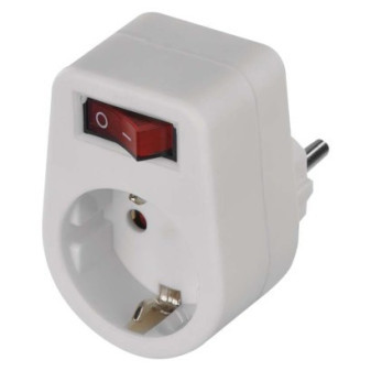 SCHUKO round socket with switch
